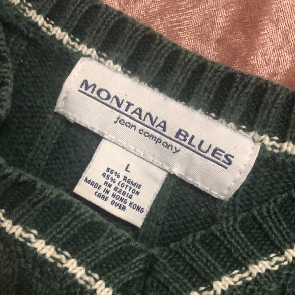A dark green, large, Montana Blues sweater vest. - Picture 3 of 3